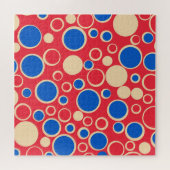 赤と赤の点 ジグソーパズル (横)