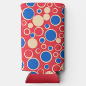 赤と赤の点 スリム缶クーラー (裏面)