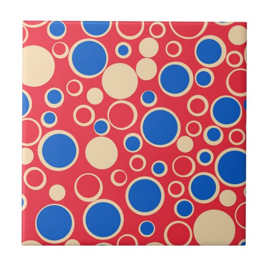 赤と赤の点 タイル (正面)