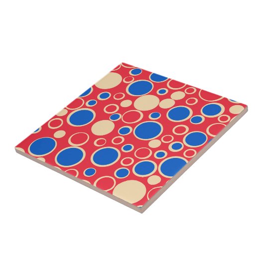 赤と赤の点 タイル (側面)