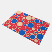 赤と赤の点 ドアマット (アングル)