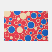 赤と赤の点 ドアマット (正面)