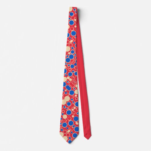赤と赤の点 ネクタイ (正面)