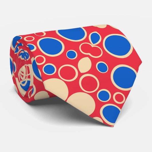 赤と赤の点 ネクタイ (ロール)