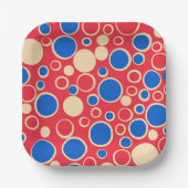 赤と赤の点 ペーパープレート (正面)