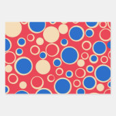 赤と赤の点 ラッピングペーパーシート (正面)