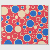 赤と赤の点 ラッピングペーパー (フラット)