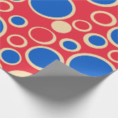 赤と赤の点 ラッピングペーパー (角)