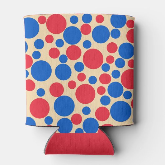 赤と赤の点 缶クーラー (裏面)