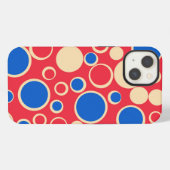 赤と赤の点 iPhoneケース (裏面横)