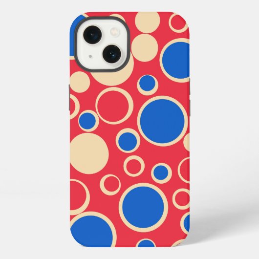 赤と赤の点 iPhoneケース (裏面)