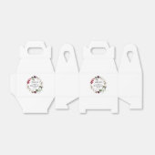 赤と赤面ピンクフローラリース フェイバーボックス (折り畳みなし)