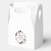 赤と赤面ピンクフローラリース フェイバーボックス (オープン)