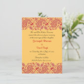 赤と金のインドの結婚式 招待状 (スタンド正面)