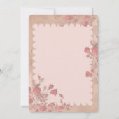 赤と金のエレガントなウェディング 招待状 (裏面)