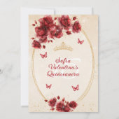 赤と金のキンセアニエラ招待状 招待状 (裏面)