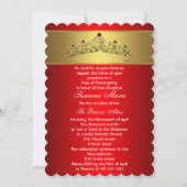 赤と金のキンセアニエラ 招待状 (裏面)