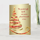 赤と金のクリスマスカード(キリスト教) シーズンカード (正面)