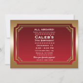 赤と金のクリスマス列車パーティーに全員乗車！ 招待状 (裏面)