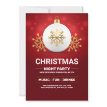 赤と金のクリスマス招待状、クリスマスイブ