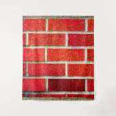 赤と金のグリッターれんがのお祭りクリスマスホリデー タペストリー (正面)