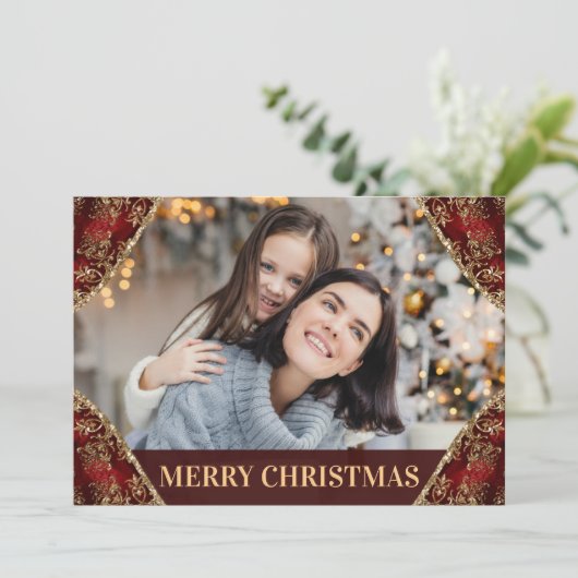 赤と金のグリッターコーナー ファミリーフォト クリスマス (スタンド正面)