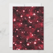 赤と金のグリッター シャイマー 21歳の誕生日 招待状 (裏面)