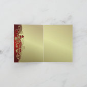 赤と金のハートとスクロール　サンキュー サンキューカード (内部)