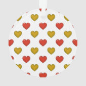 赤と金のハート柄 オーナメント (裏面)