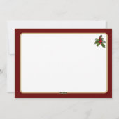 赤と金の伝統的なスタイルの写真クリスマスカード シーズンカード (裏面)