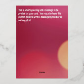 赤と金の写真 箔シーズンカード (裏面)