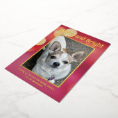 赤と金の写真 箔シーズンカード (回転した状態)