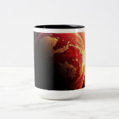 赤と金の惑星 ツートーンマグカップ (中央)