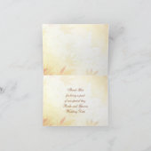 赤と金の紅葉 ウェディング サンクス サンキューカード (内部)