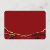 赤と金の結婚式のアゲートの詳細 エンクロージャーカード (裏面)