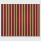 赤と金の縦縞 ストライプ柄 パーティー ラッピングペーパー (フラット)