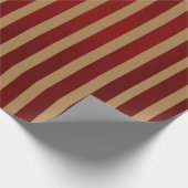 赤と金の縦縞 ストライプ柄 パーティー ラッピングペーパー (角)