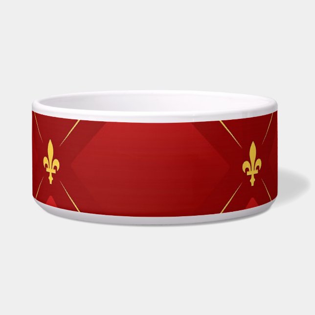 赤と金の芸術新様式 ボウル (正面)