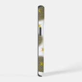 赤と金の芸術的なパターン iPhone 15ケース (右側面)