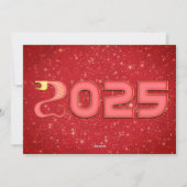 赤と金の蛇 2025年春節 シーズンカード (裏面)