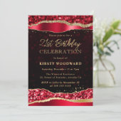 赤と金の輝く涙 バースデーパーティー 招待状 (スタンド正面)