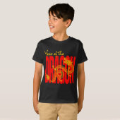 赤と金の龍の年 Tシャツ (正面フル)