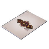 赤と金ゴールドのアールデコが消えるスペルグラフィック ノートブック (左側)