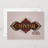 赤と金ゴールドのアールデコが消えるスペルグラフィック ポストカード (正面/裏面)