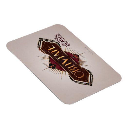 赤と金ゴールドのアールデコが消えるスペルグラフィック マグネット (右側)