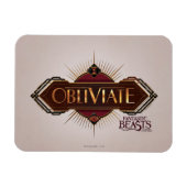 赤と金ゴールドのアールデコが消えるスペルグラフィック マグネット (横)