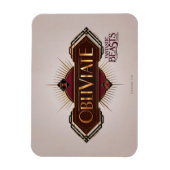 赤と金ゴールドのアールデコが消えるスペルグラフィック マグネット (縦)