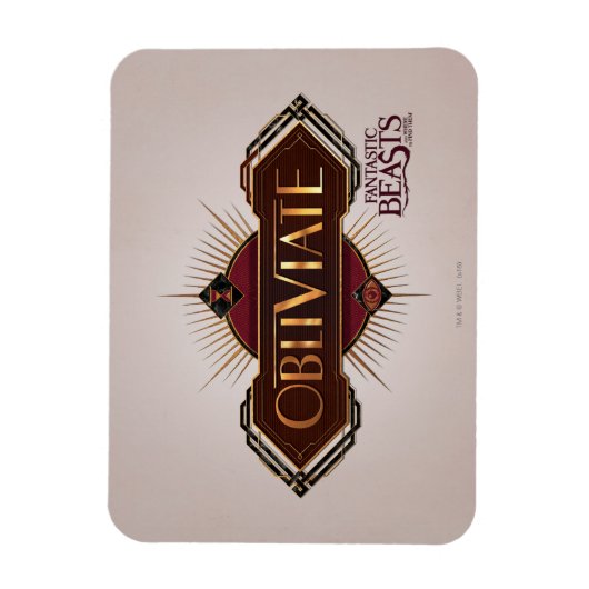 赤と金ゴールドのアールデコが消えるスペルグラフィック マグネット (縦)