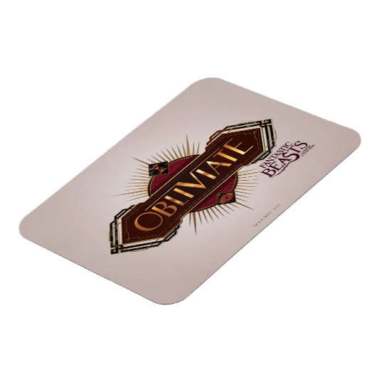 赤と金ゴールドのアールデコが消えるスペルグラフィック マグネット (左側)