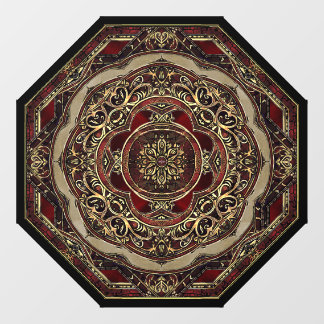 赤と金ゴールドのウィンドウの固定 ウィンドウサイン